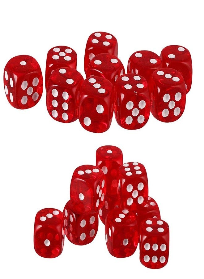 Firstly Traders 20 Pieces Dice Set Translucent Colors 6 Sided Round Corner Dice 14 mm - Image 1